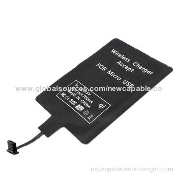 Wireless Charger Receiver for All Phones with Micro Pin, Sized 90*34*1.3mm